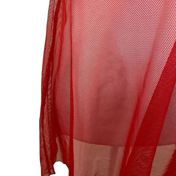 Victoria’s Secret Red Lace and Sheer Mesh Teddy Nightgown Lingerie Medium - Picture 5 of 10